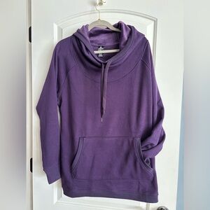 Active Life Deep Purple Women's Cowl Neck Hoodie